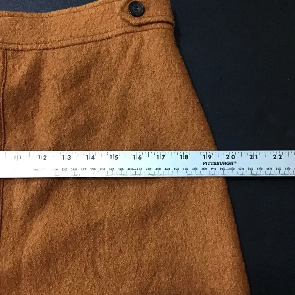 Ann Taylor‎ LOFT Skirt Lined Wool Blend Rust Mini 8T NWT